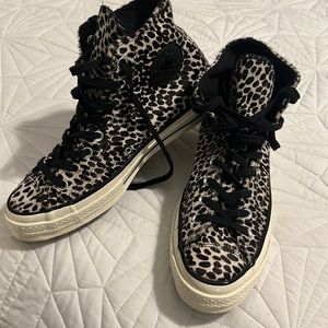 New Converse Chuck Taylor calf hair high tops!  Women’s size 9; Men’s size 7